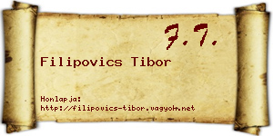 Filipovics Tibor névjegykártya